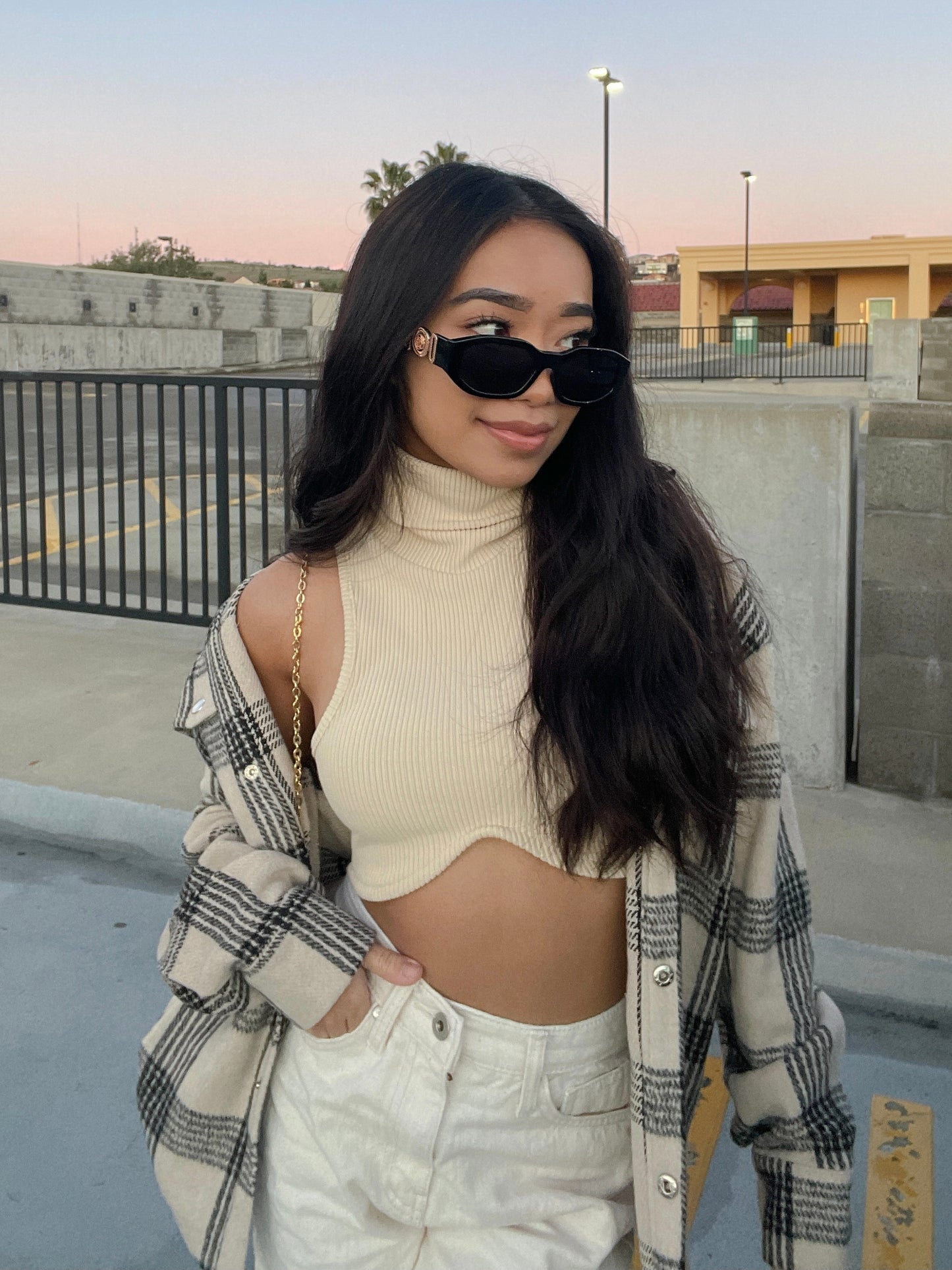 Butter Turtleneck Tank