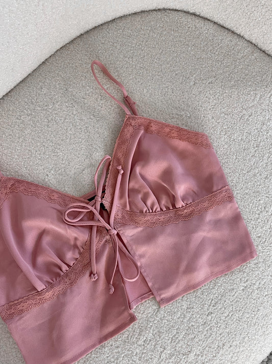 Blush Satin Top